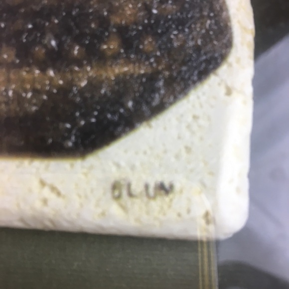 Vintage Cheri Blum Asian Teapot Picture Tile Mixed Media Original Art Signed - Picture 3 of 12